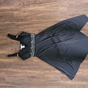 Black dress with silver accents